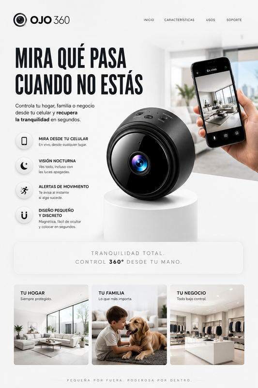 Ojo 360! Mini Camara Espia (conéctala con tu telefono)