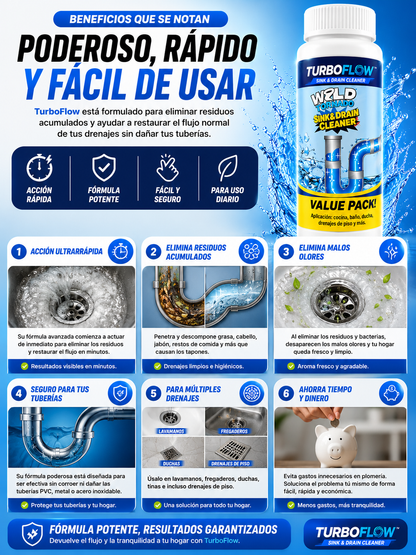 Polvo Destapa Cañeria Instantaneamente!