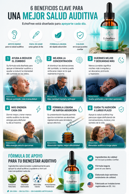 EchoFree Liberate de los zumbidos y el dolor de oido