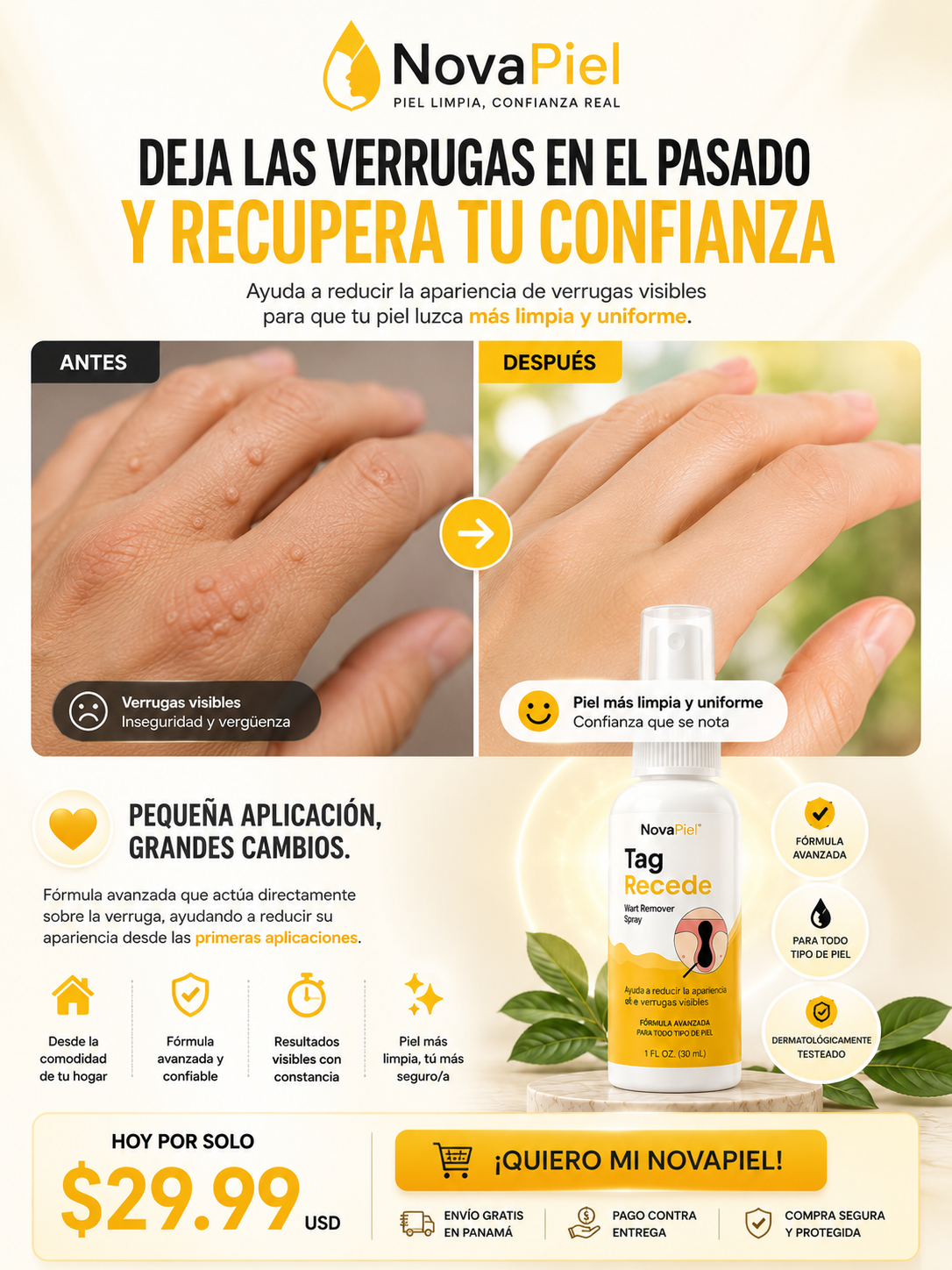 NovaPiel Elimina Verrugas y Manchas