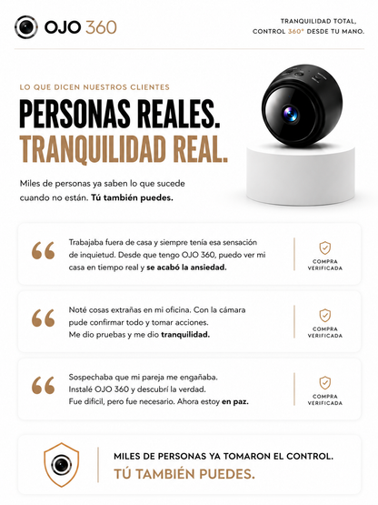 Ojo 360! Mini Camara Espia (conéctala con tu telefono)