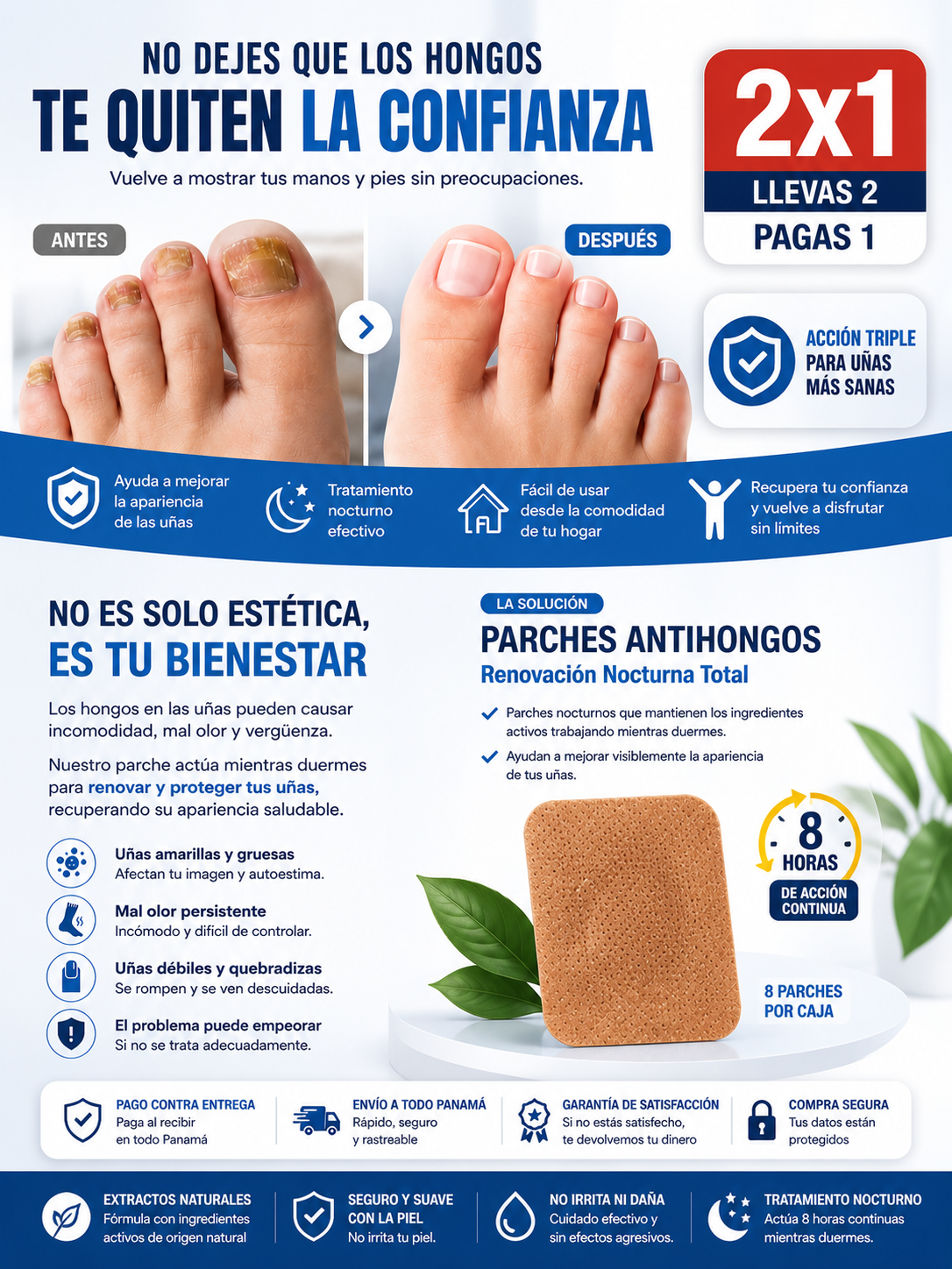 Restaurador de Uñas Parches 2X1